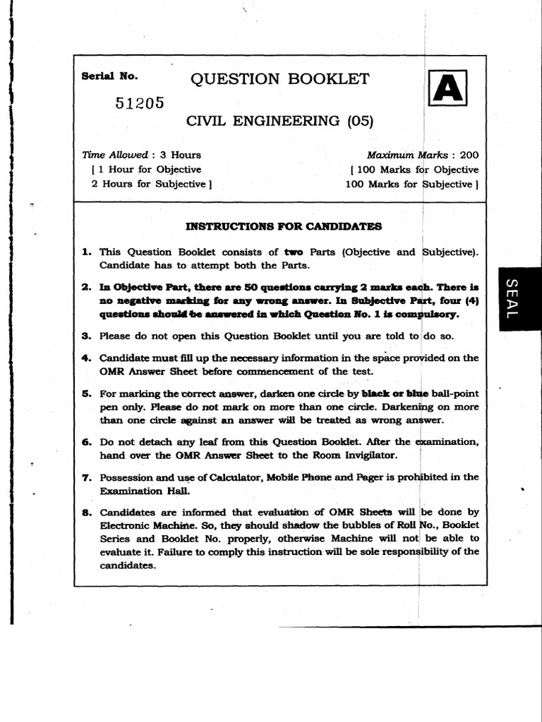 AE CIVIL ENGINEERING PREVIOUS PAPERS visual data 4