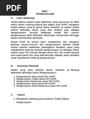 Makalah Penganiayaan Dalam Kriminologi