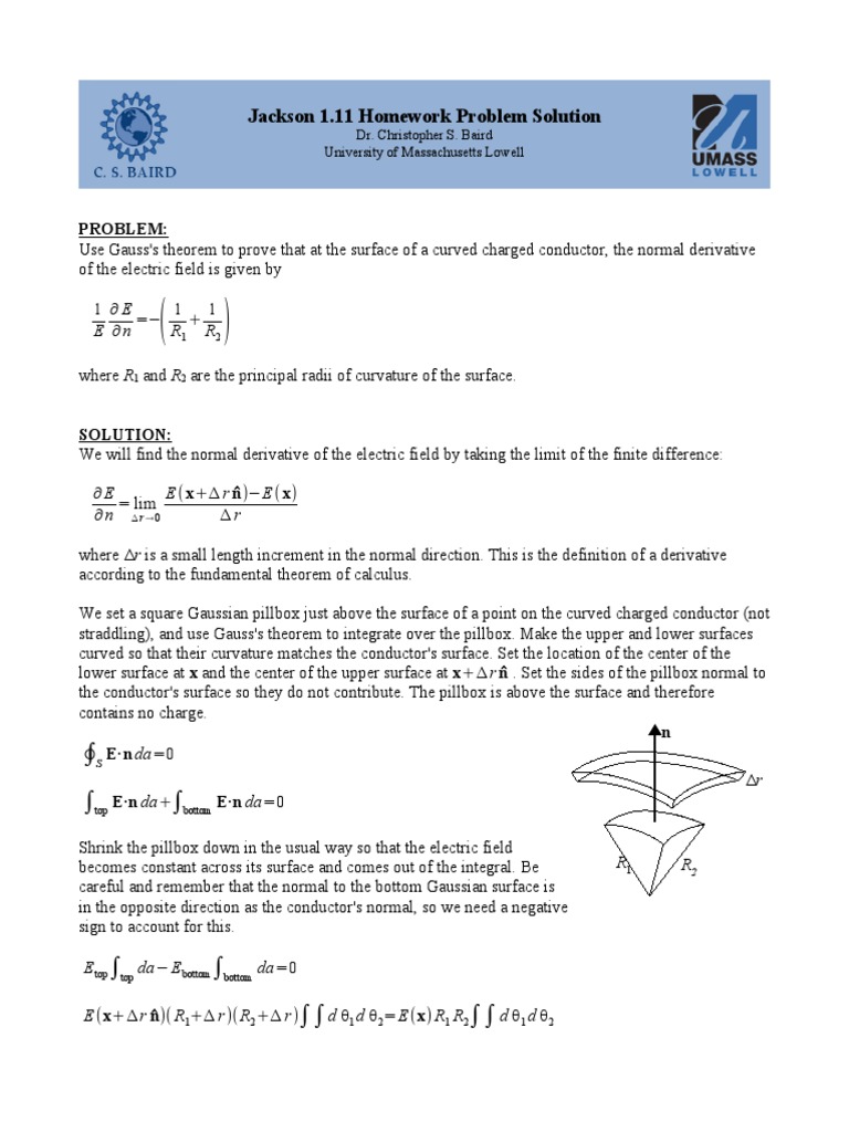 Gauss's Theorem for Curved Conductors | PDF