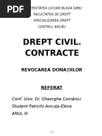 Referat Civil Donații