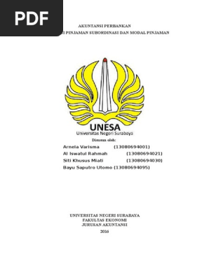 Pinjaman Subordinasi Dan Modal Pinjaman Pdf