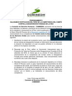 [PR] Saludamos ratificación del Perú de la competencia del Comité contra la Desaparición Forzada de la ONU