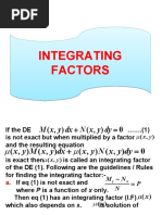 Integrating Factors