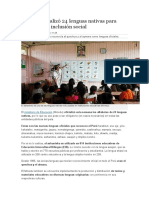 El Perú Oficializó 24 Lenguas Nativas Para Promover La Inclusión Social
