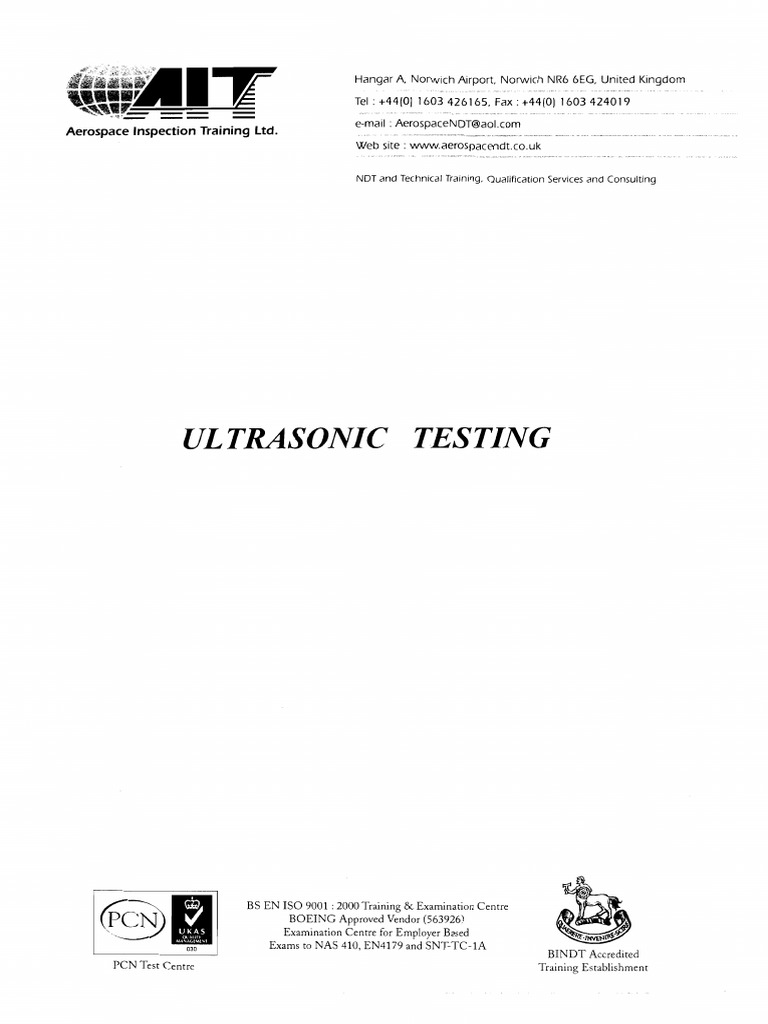 Ultrasonic Testing PDF | PDF