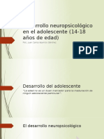 Desarrollo Neuropsicológico en El Adolescente (14-18 Años) 