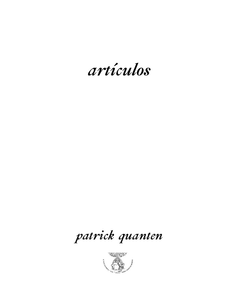 Quanten, Patrick Dr. - Artículos Cofadría | PDF | Luis Pasteur | Vida