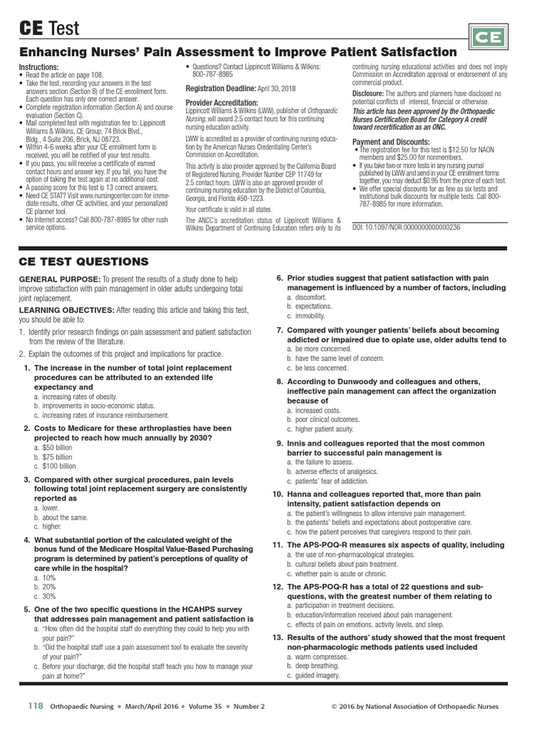 Enhancing Nurses Pain Assessment to Improve.11 | Pain Management | Pain