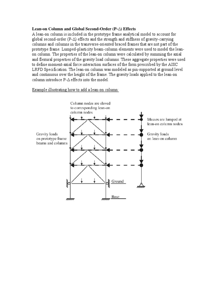 Lean-on Column & P-Δ Effects Guide | PDF