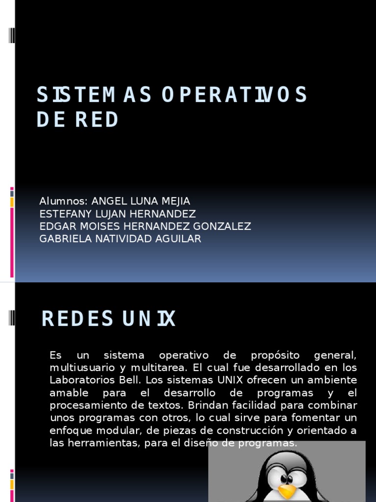 Sistemas Operativos de Red Expo | PDF | Áreas de informática | Software ...