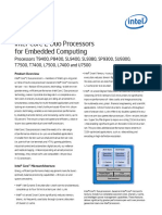 Intel Core 2 Duo Processors For Embedded Computing: Product Brief