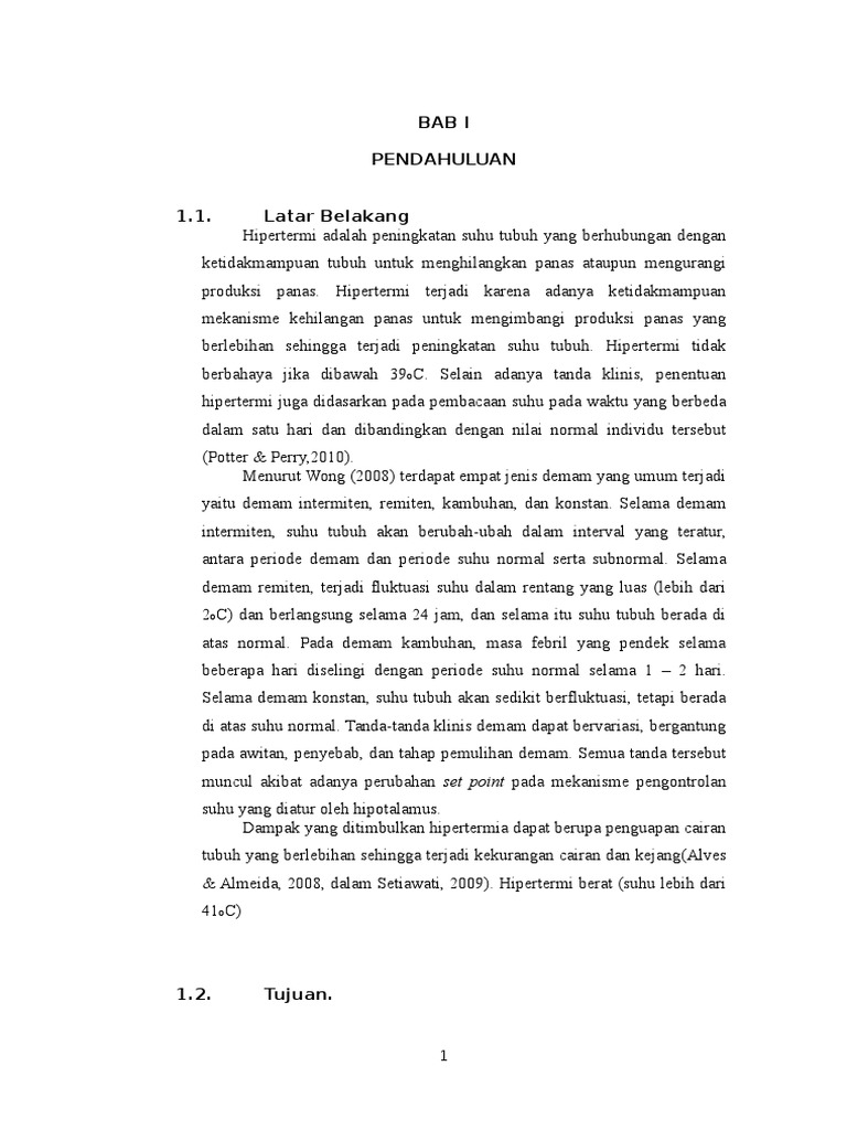 Pemahaman Hipertermi dan Penanganannya | PDF