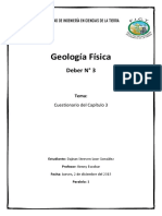 Geología Física, cuestionario