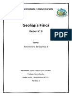 Geología Física, Cuestionario