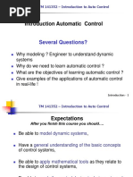 Introduction Automatic Control: Several Questions?