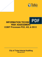 Information Technology Risk Assessment: COBIT Processes PO2, AI3, & DS12