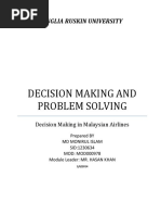 Decision Making Problem in Malaysian Air