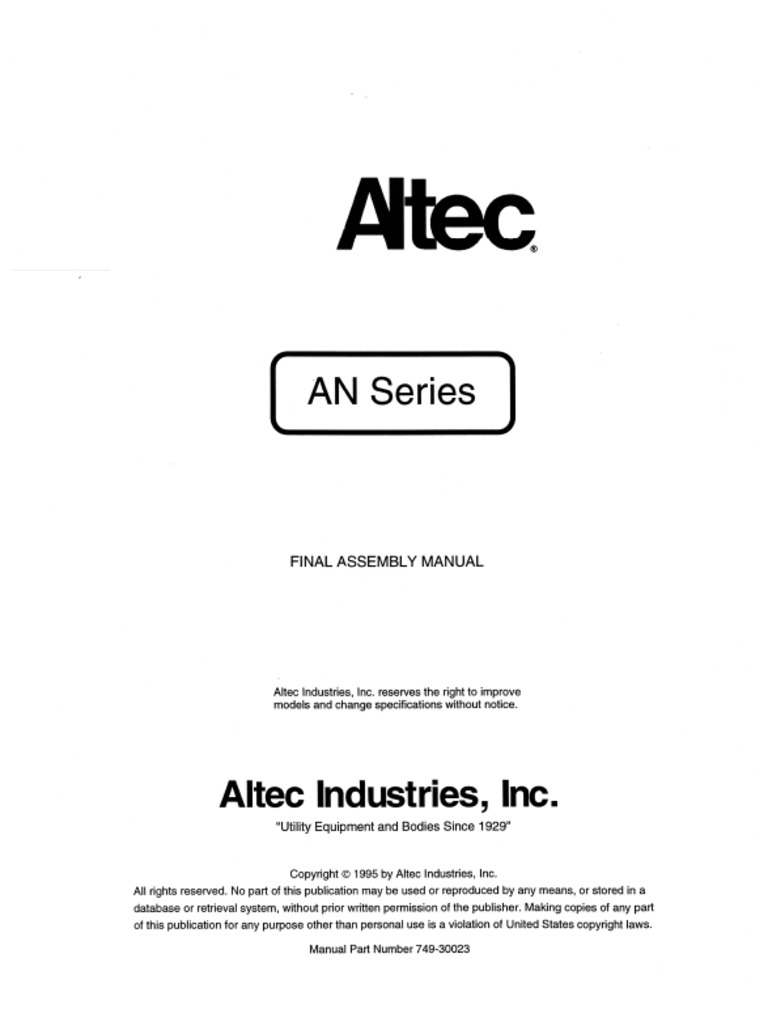 Altec An755 Manual de Montaje | PDF