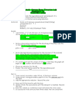 Weak Acid Strong Base Titration Teacher Notes