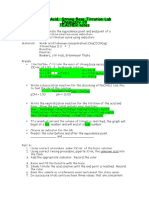 Weak Acid, Strong Base Titration Lab Chemistry 20 TEACHER Notes