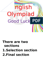 English Olympiad: Good Luck!!