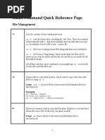 Linux Command Quick Reference Page