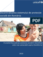 Descentralizarea Protectiei Sociale in Romania