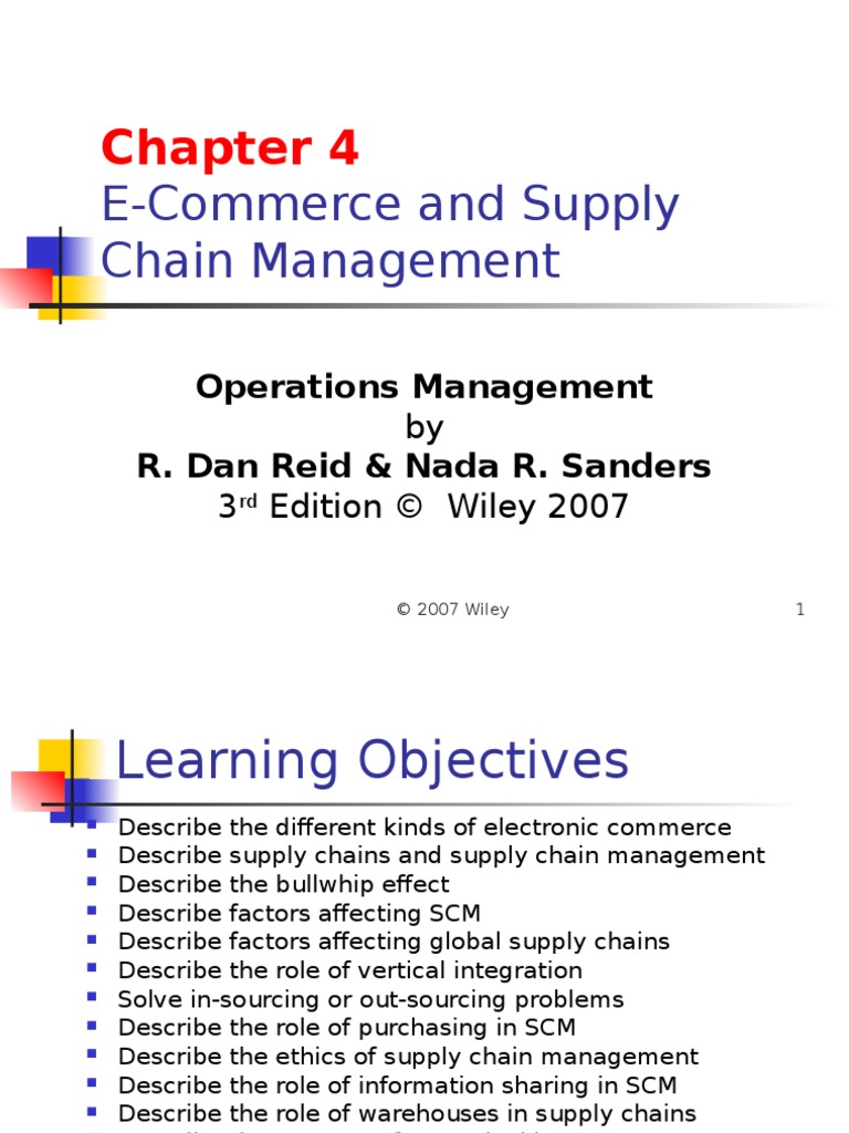 Supply Chain and e Business 2 | PDF | Supply Chain Management | Supply ...
