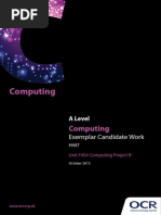 COMPUTING PROJECT EXEMPLAR - CANDIDATE WORK