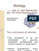 Early Lipid Membranes and the Three Domains of Life