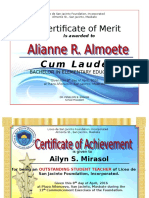 Certificate of Merit: Cum Laude