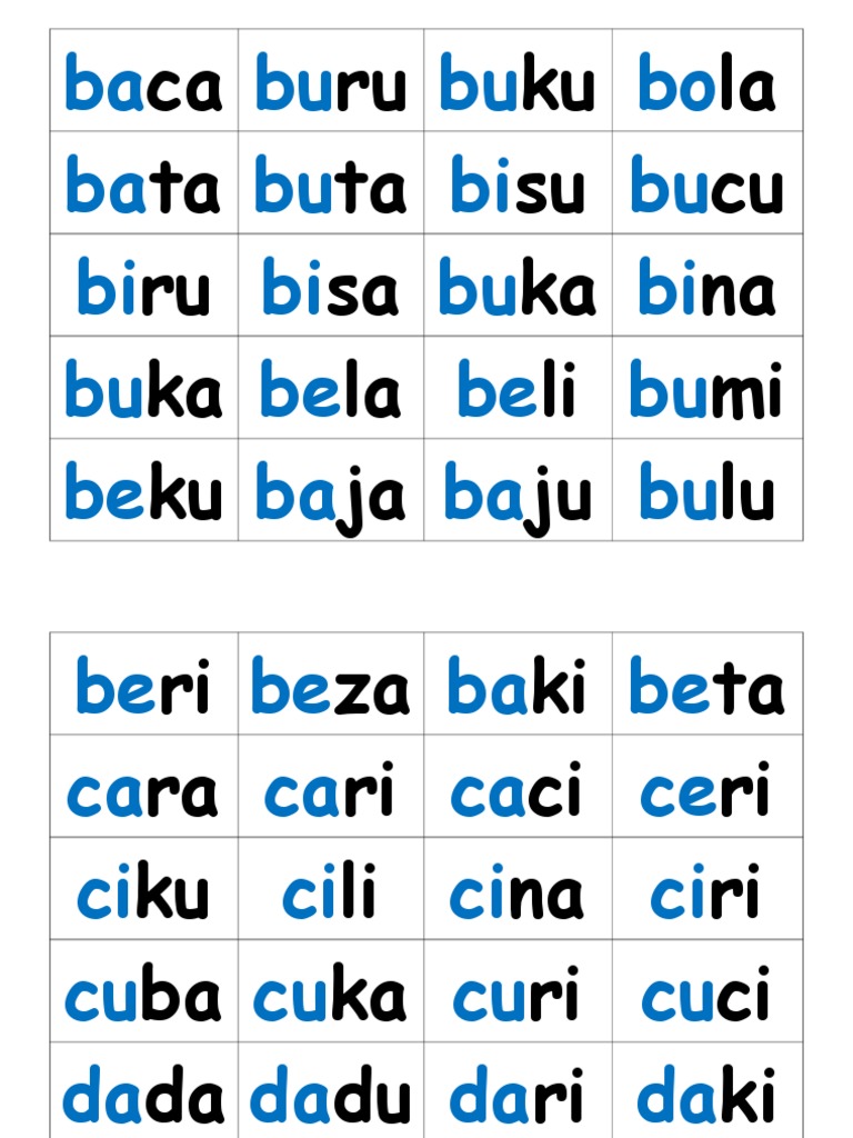 Dua Suku Kata Pdf