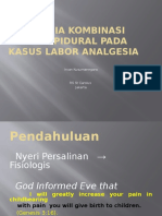 Analgesia Kombinasi Spinal Epidural Pada Kasus Labor Analgesia