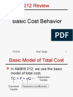 212 Review: Basic Cost Behavior