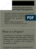 Part-One: UNIT I: Understanding The Essence of Project and Project Management