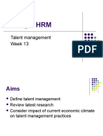 Strategic HRM: Talent Management Week 13