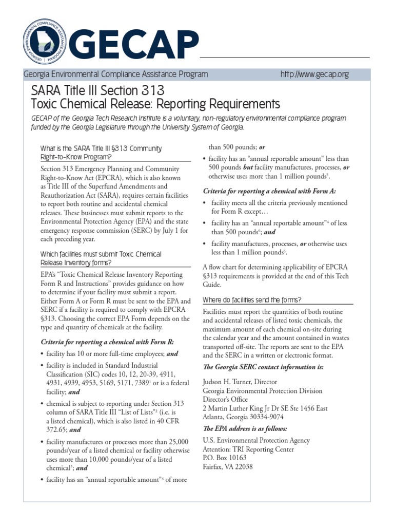 Sara Title Iii Reporting