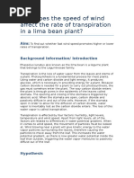 Design Lab HW - Transpiration