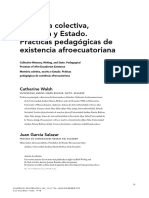 Catherine Walsh y Juan García Salazar, "Memoria Colectiva, Escritura y Estado. Prácticas Pedagógicas de Existencia Afroecuatoriana"