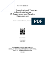 Applying Organizational Theories  to Realize Adaptive IT Governance and Service Management