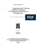 Applying Organizational Theories To Realize Adaptive IT Governance and Service Management