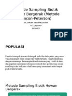 Metode Sampling Biotik Hewan Bergerak (Metode Lincon-Peterson