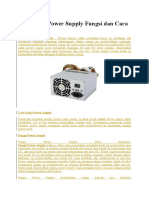 Pengertian Power Supply Fungsi Dan Cara Kerjanya