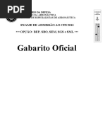 GABARITO CFS 2013