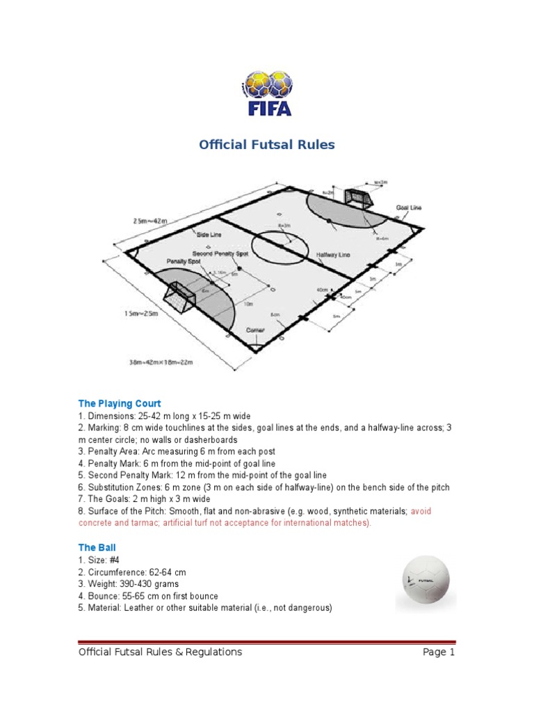 Official Futsal Rules | PDF | Association Football | Sport Variants