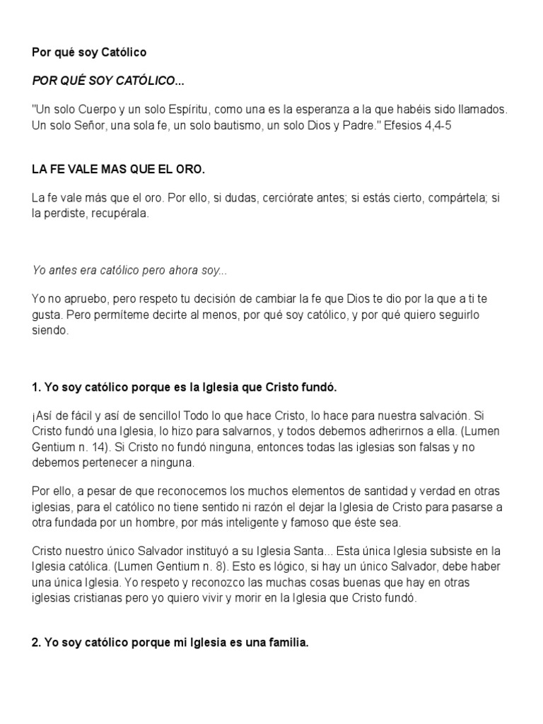 Por Qué Soy Católico Andrea Tema!! | PDF | Cristo (título) | Iglesia ...