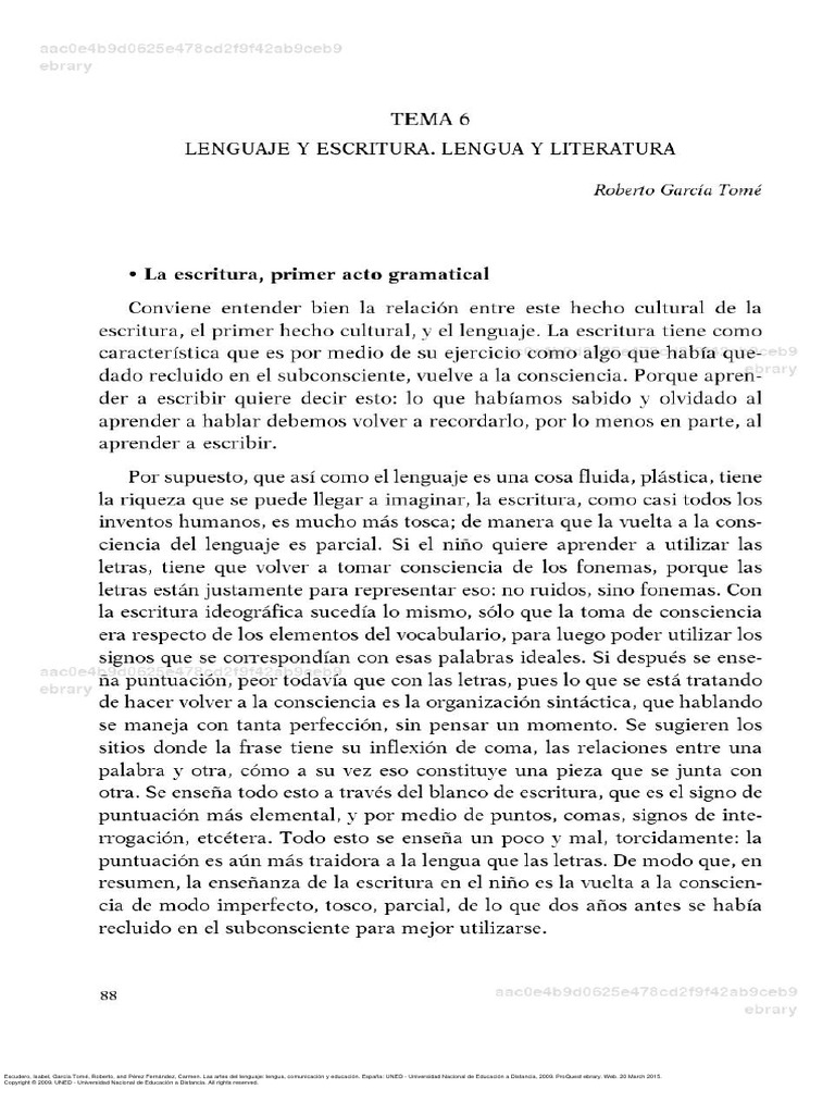 Las Artes Del Lenguaje Lengua Comunicaci N y Educaci N | PDF | Artes ...