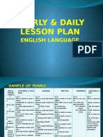 Yearly & Daily Lesson Plan For English Language