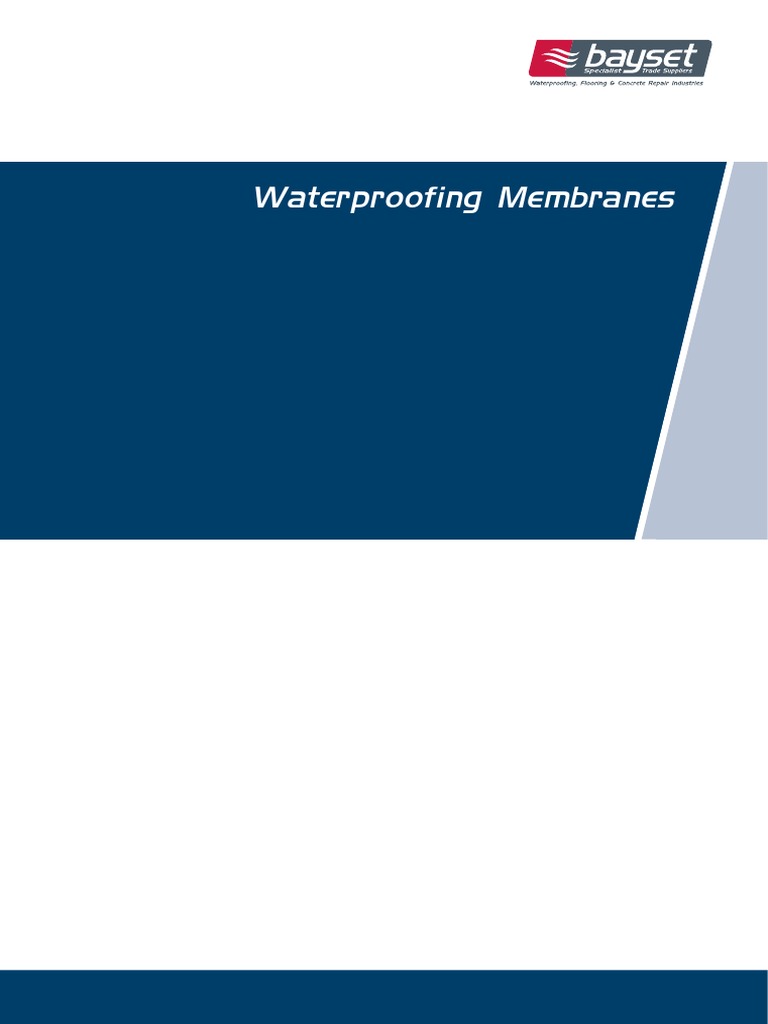 02 Bayset Sec2.Waterproofingmembrains | PDF | Asphalt | Concrete