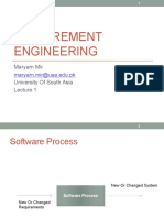 Requirement Engineering: Maryam Mir University of South Asia